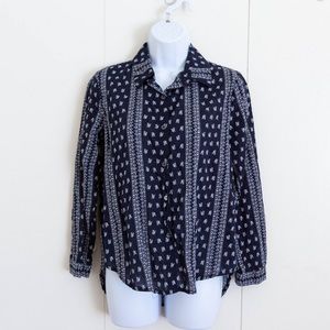 ✨10 for $10✨ Maks Maks - Navy Printed Buttondown